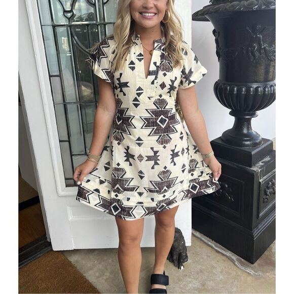 NWT Maria Cher Formosa Short Butterfly Sleeves Carol Short Dress Mix 1 Size XS - Picture 2 of 11